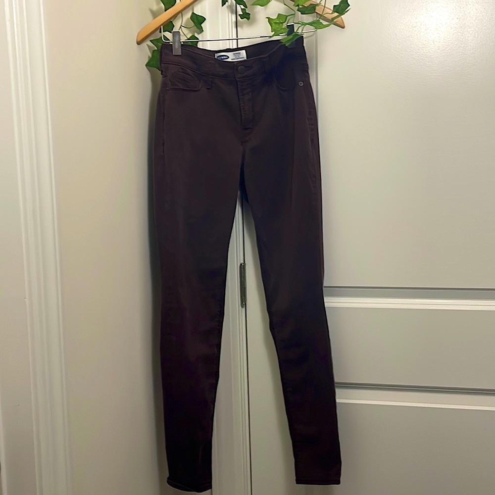 Old Navy Rockstar Super Skinny High Rise Peachskin Pants Size 2